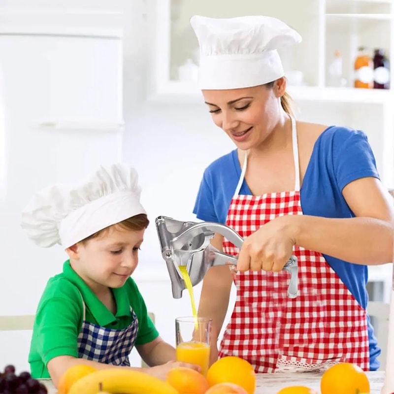 Manual Juice Squeezer Aluminum Alloy Hand Pressure Juicer for Pomegranate, Orange, Lemon, and Sugar Cane