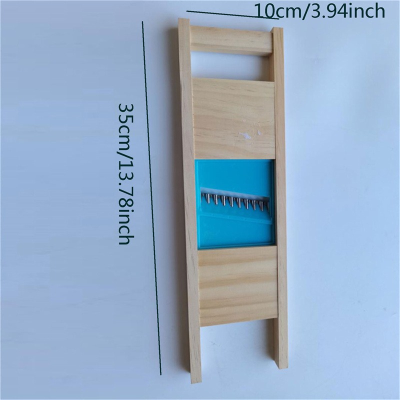 Stainless Steel Potato Cutter Grater Wooden French Fry Cutter Vegetable Slicer For Kitchen 4