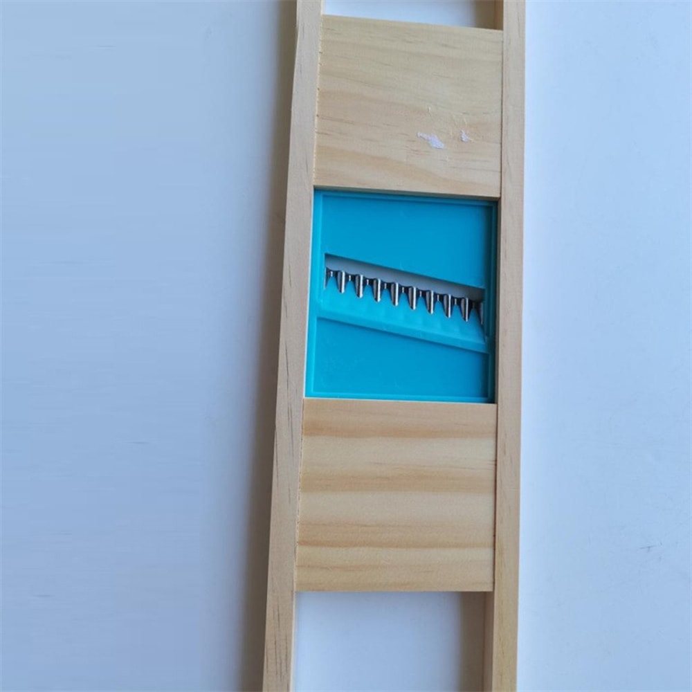 Stainless Steel Potato Cutter Grater Wooden French Fry Cutter Vegetable Slicer For Kitchen 5