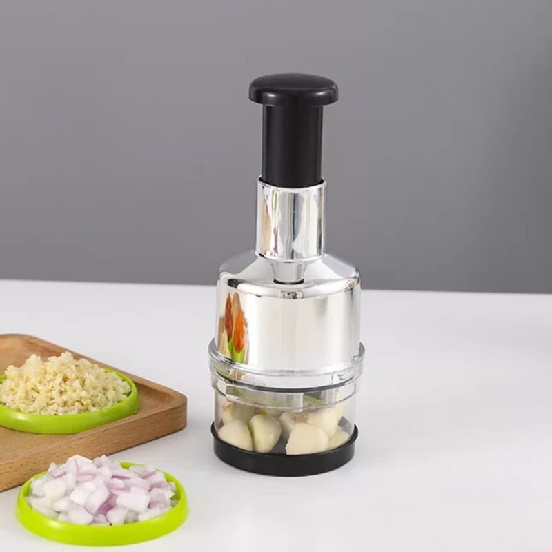 Manual Hand Press Vegetable Chopper for Garlic, Onion & More Easy-to-Use Food Processor