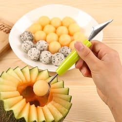 dual-head carving knife for fruit & vegetables multi-function slicer & scoop cutter random color