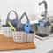 Adjustable Kitchen Sink Organizer Rack Soap, Sponge & Drain Basket Holder for Faucets
