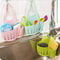 Adjustable Kitchen Sink Organizer Rack Soap, Sponge & Drain Basket Holder for Faucets