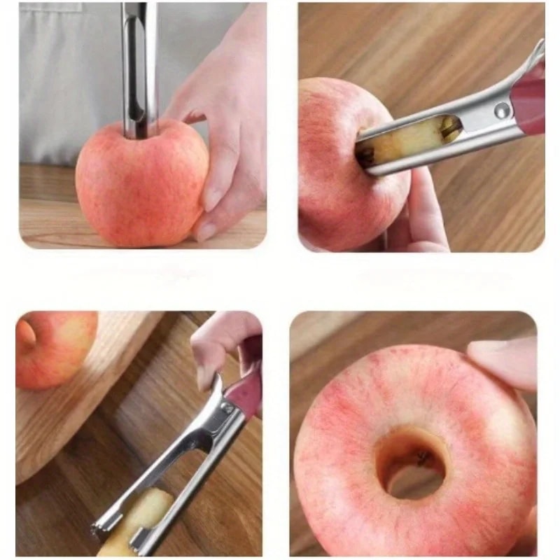 Stainless Steel Apple Corer Tool Easy Fruit Cutter For Pears And Apples 1