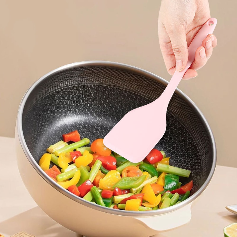 Silicone Non-Stick Cooking Spatula for Frying and Omelette Leak-Proof, Durable Kitchen Tool