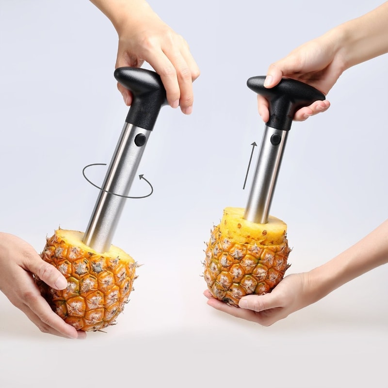 Premium Stainless Steel Pineapple Corer & Slicer Cutter Efficient Kitchen Gadget