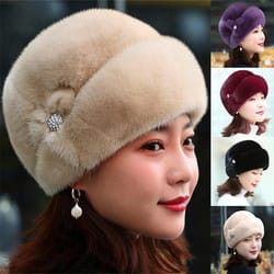 new winter warm hat imitation mink fur earflap fisherman earwarmer hat for women