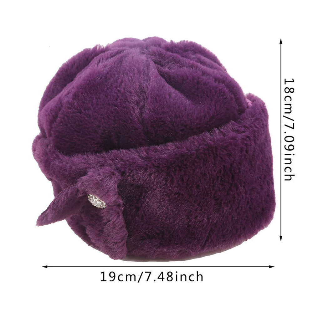 New Winter Warm Hat Imitation Mink Fur Earflap Fisherman Earwarmer Hat for Women