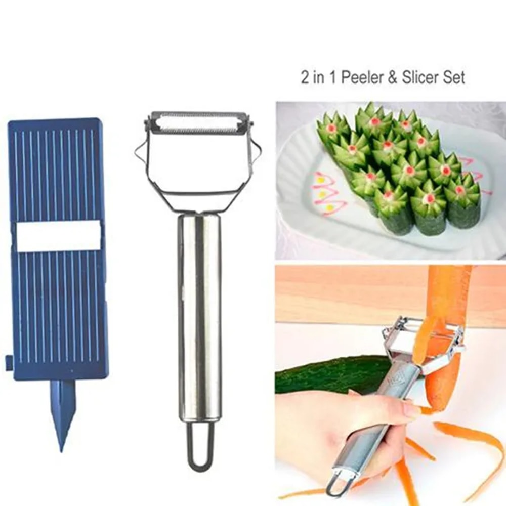 Peeler Slicer Set MultiFunction Kitchen Grater Potato Carrot Cutter Vegetable Shredder Tool 3