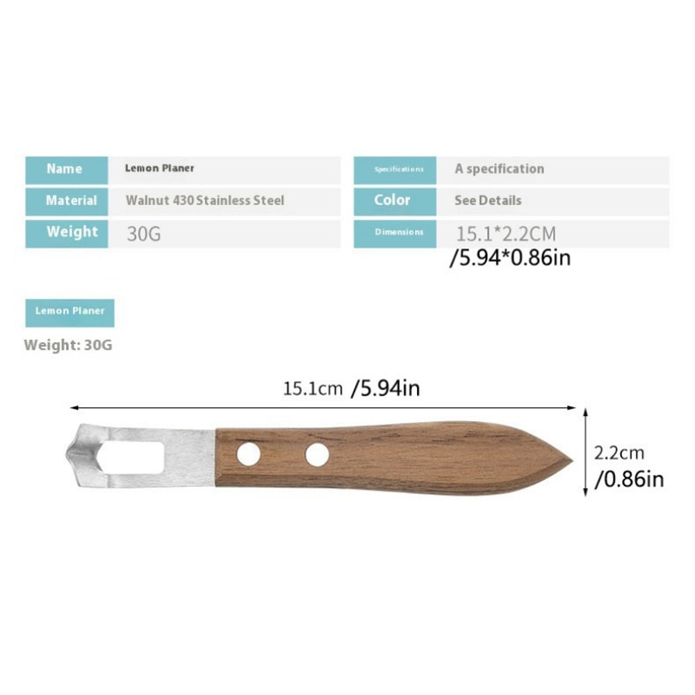 EcoFriendly Lemon Peeler CorrosionResistant Paring Knife With Wood Handle For Effortless Fruit Peel 6