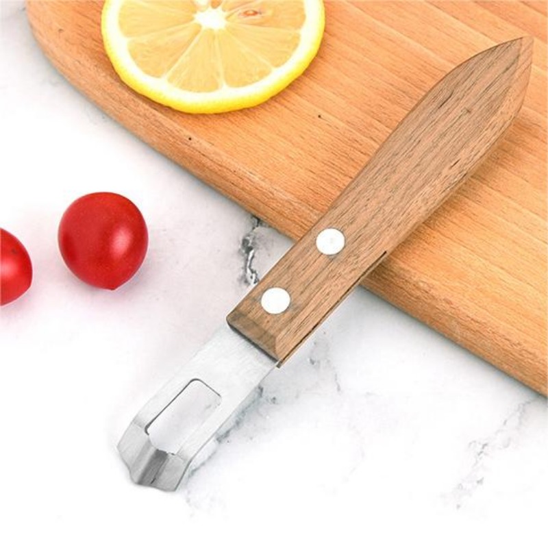 EcoFriendly Lemon Peeler CorrosionResistant Paring Knife With Wood Handle For Effortless Fruit Peel 3