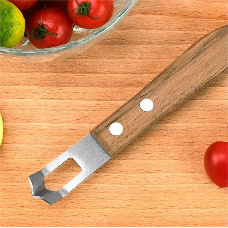 EcoFriendly Lemon Peeler CorrosionResistant Paring Knife With Wood Handle For Effortless Fruit Peel 4