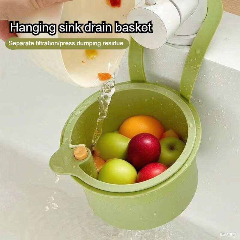 Hanging Sink Drain Basket For Fruit Cleaning Food Residue Filter 1