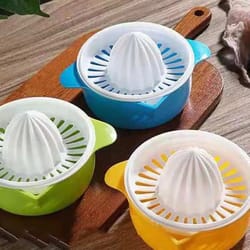 portable manual citrus juicer handheld fruit squeezer for fresh juice, random color