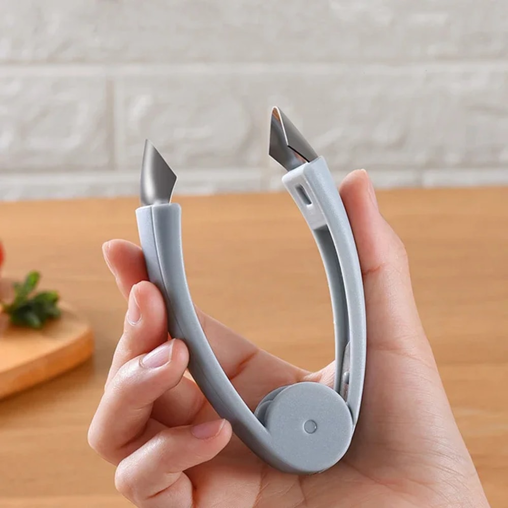 Stainless Steel Pineapple Eye Peeler & Strawberry Seed Remover Precision Kitchen Tool for Fruit Preparation