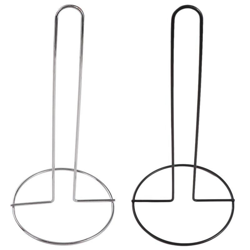 Stainless Steel OneHanded Paper Towel Holder BlackSilver Vertical Tissue Stand For Kitchen 4