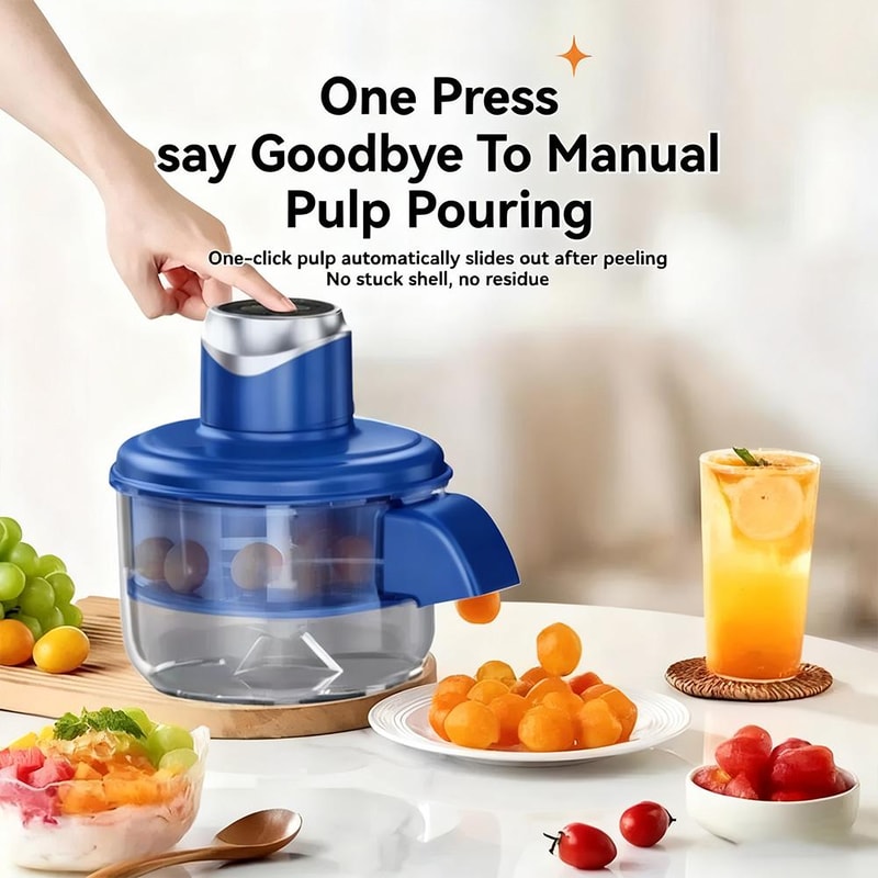 Automatic Fruit & Garlic Peeler Machine Electric Grape Peeler with Precision Stainless Steel Blade.