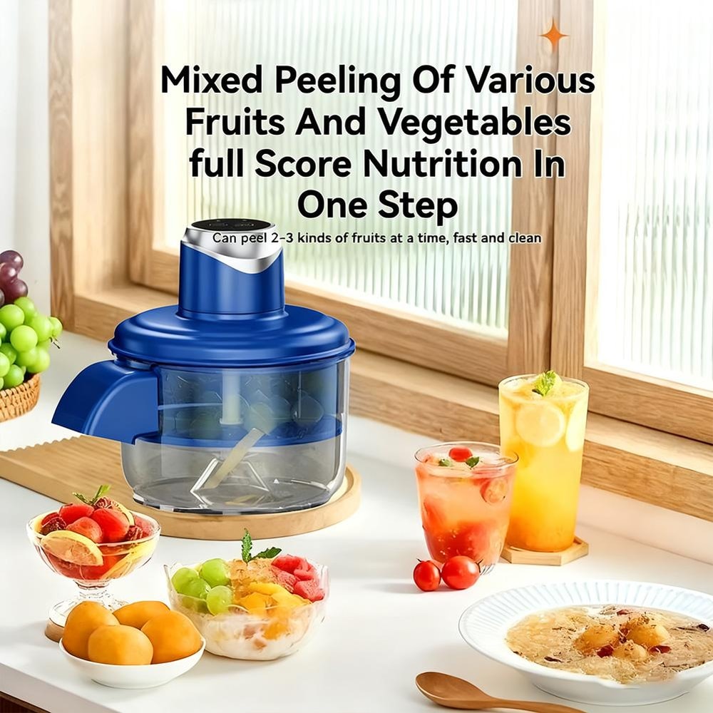 Automatic Fruit & Garlic Peeler Machine Electric Grape Peeler with Precision Stainless Steel Blade.