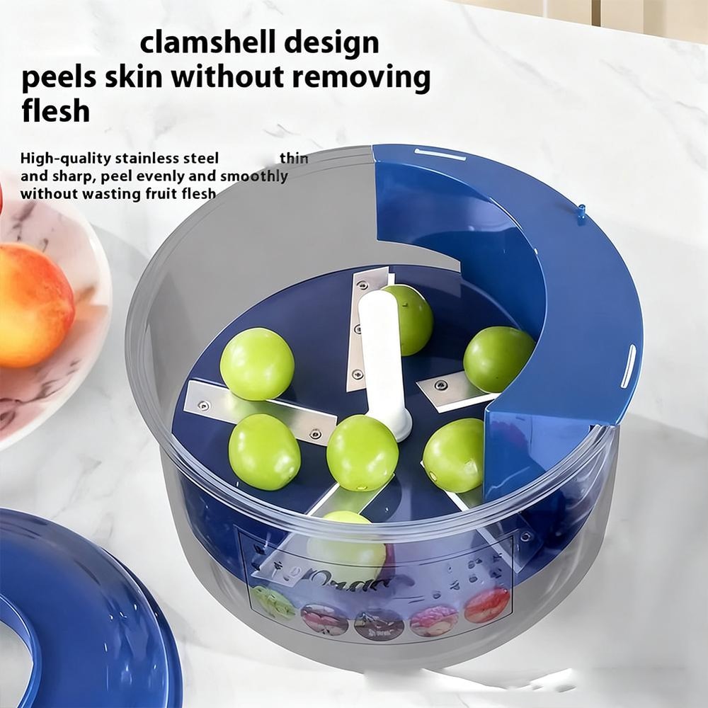Automatic Fruit & Garlic Peeler Machine Electric Grape Peeler with Precision Stainless Steel Blade.