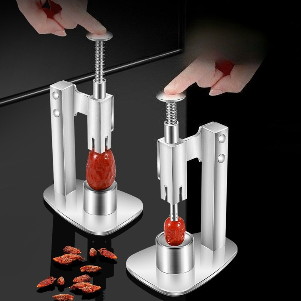 Stainless Steel Fruit Core Remover Manual Jujube Cherry And Olive Pitter Tool 3
