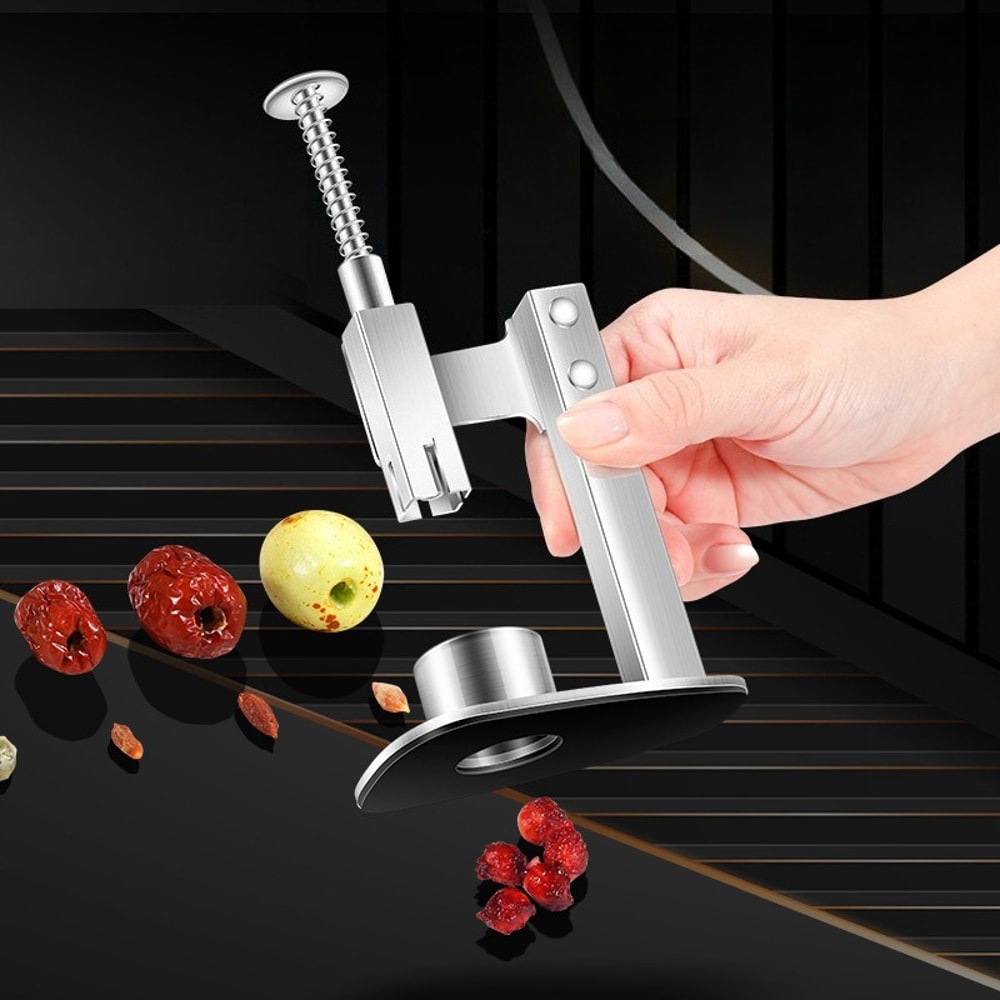 Stainless Steel Fruit Core Remover Manual Jujube Cherry And Olive Pitter Tool 4