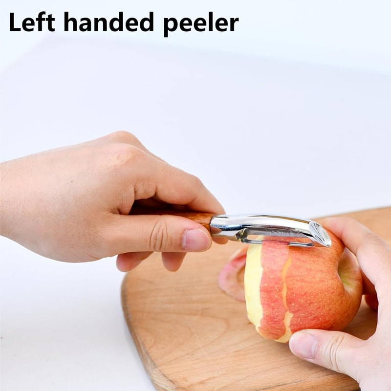 Premium Multi-functional Stainless Steel Peeler with Ultra Sharp Blade & Real Wood Handle Perfect for Fruits & Vegetable