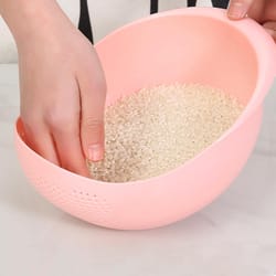 magic rice washing sieve non-leak kitchen basin for vegetables & rice