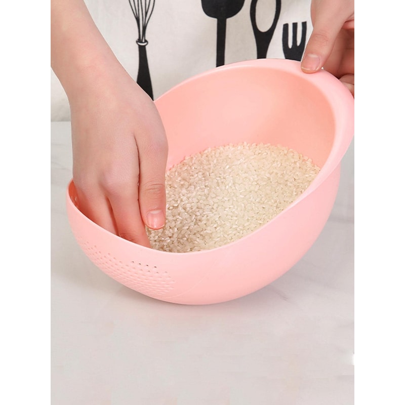 Magic Rice Washing Sieve NonLeak Kitchen Basin For Vegetables Rice 4