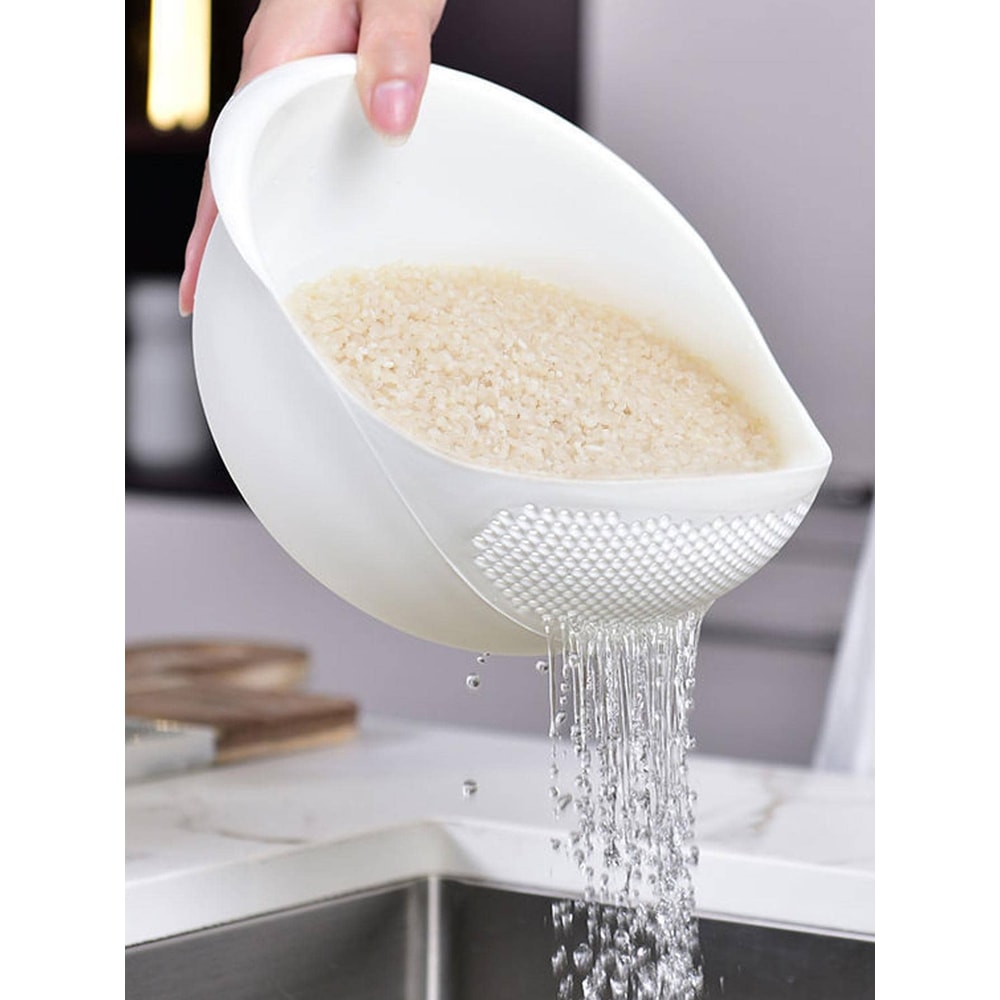 Magic Rice Washing Sieve NonLeak Kitchen Basin For Vegetables Rice 5