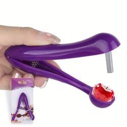portable cherry fruit pitter remover tool effortlessly remove pits from cherries, olives, and other fruits & vegetable