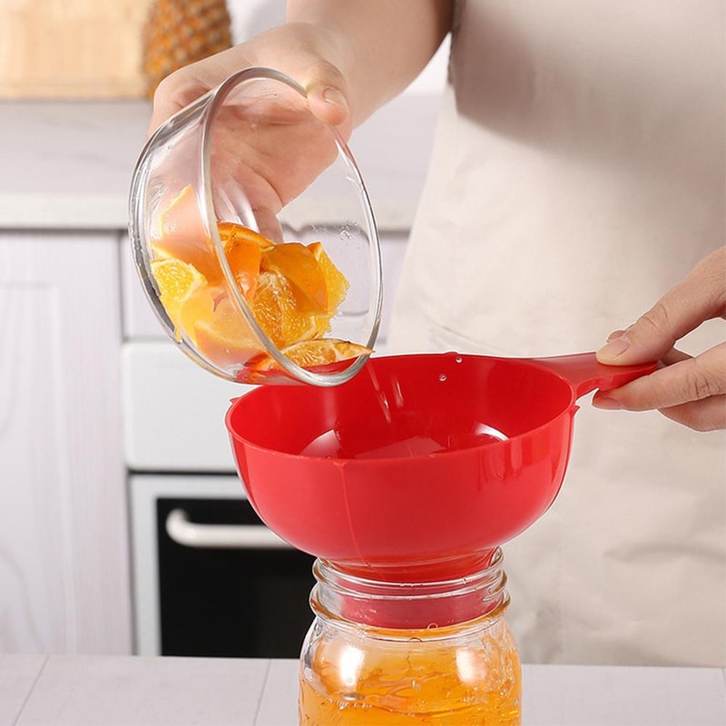 Plastic Wide Mouth Funnel For Jars Folding Funnel With Long Neck For Liquid Filling Household Kitch 1