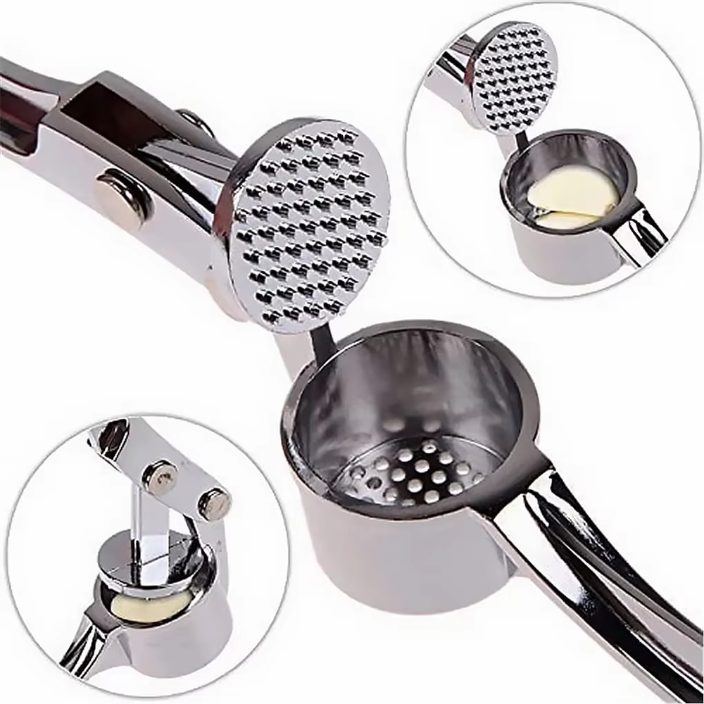 Stainless Steel Garlic Crusher Handheld Press for Garlic & Ginger, Kitchen Tool