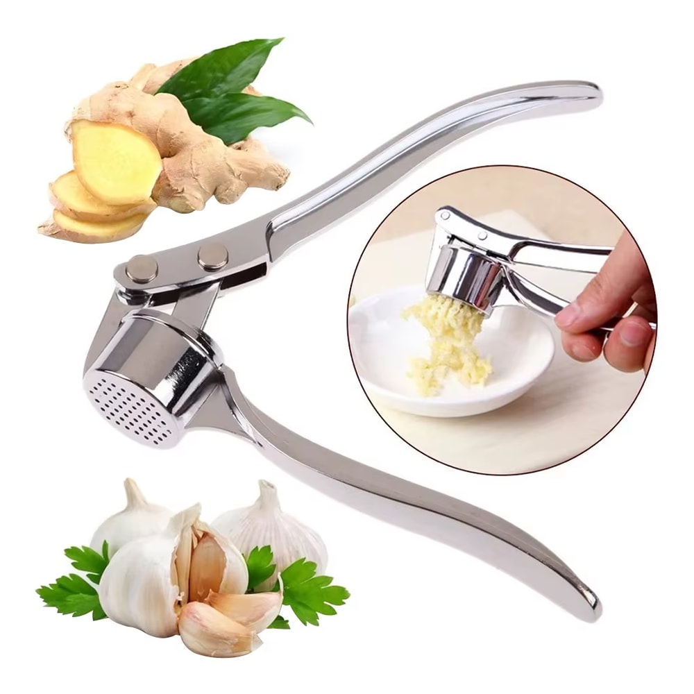 Stainless Steel Garlic Crusher Handheld Press for Garlic & Ginger, Kitchen Tool