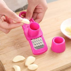 mini garlic grinder press for easy mashing –manual green kitchen tool