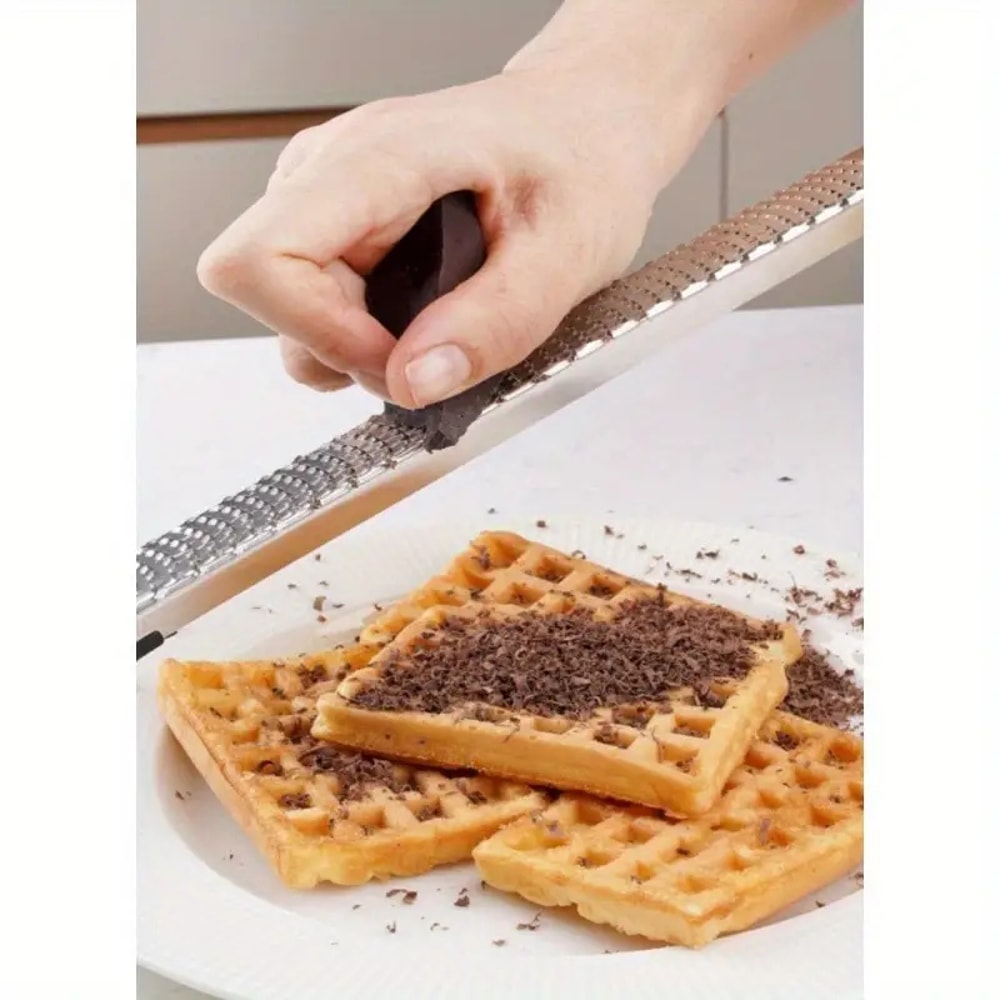 Multi-Purpose Stainless Steel Kitchen Grater Ideal for Zesting Citrus, Grating Cheese, Chocolate, Ginger & Garlic