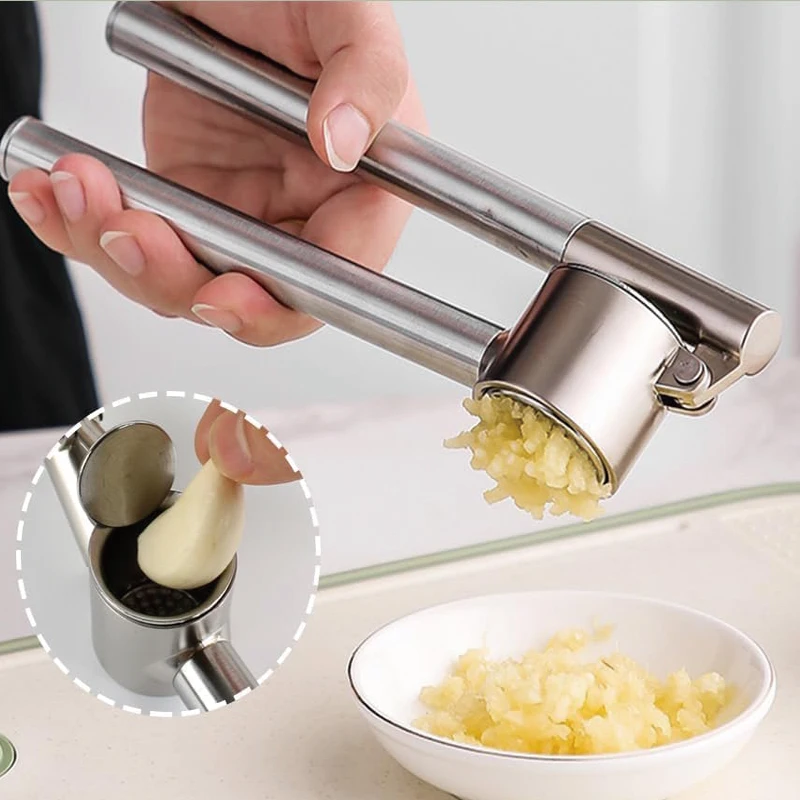 Large Stainless Steel Garlic Press Detachable RustProof LargeSized Garlic Crusher For Effortless Me 1