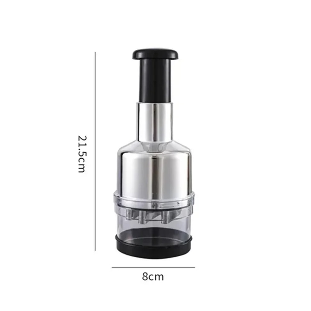 Manual Stainless Steel Garlic Press & Vegetable Chopper Easy Vegetable & Onion Cutter for Kitchen