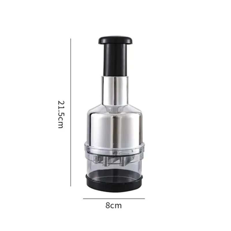 Manual Stainless Steel Garlic Press & Vegetable Chopper Easy Vegetable & Onion Cutter for Kitchen