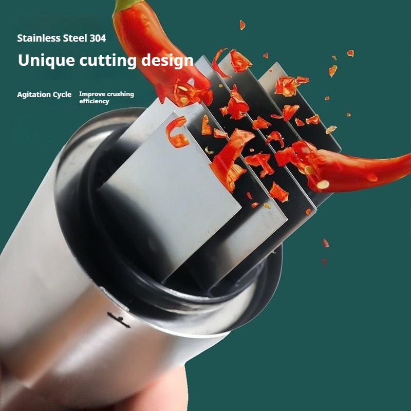 Stainless Steel Garlic Masher & Vegetable Cutter Manual Meat Grinder & Dicer