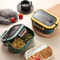 Leakproof Double Layer Lunch Box with Handle, Snack Box and Cutlery Set BPA Free, Microwave/Dishwasher Safe