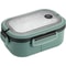 Leakproof Double Layer Lunch Box with Handle, Snack Box and Cutlery Set BPA Free, Microwave/Dishwasher Safe