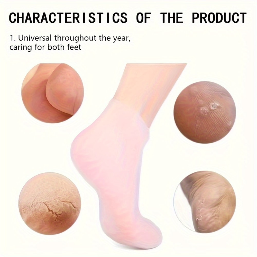Moisturizing Foot Socks For Dry & Cracked Feet With Body Lotion Soothing Pedicure Care Kit