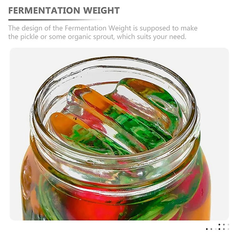 Heavy Glass Fermenting Lid with Easy Grip Handle Perfect for Pickling & Kimchi Fermentation