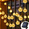 Solar LED Crystal Ball String Lights for Outdoor Garden, Waterproof Fairy Lamps for Lawn & Tree Decoration