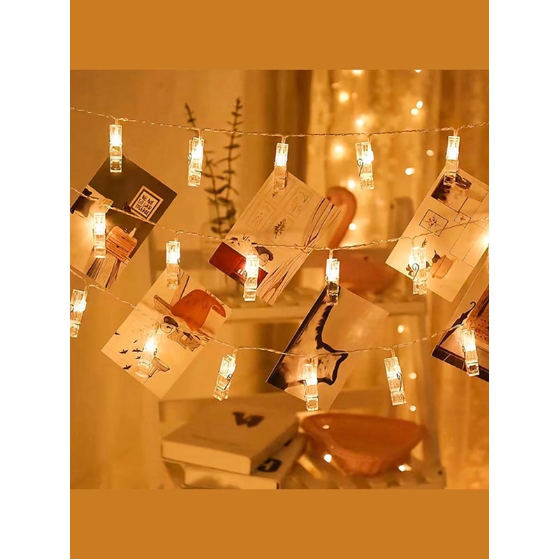 Photo Clip String Lights, LED Fairy Lights for Hanging Pictures & Cards Graduation, Wedding, Party Decor