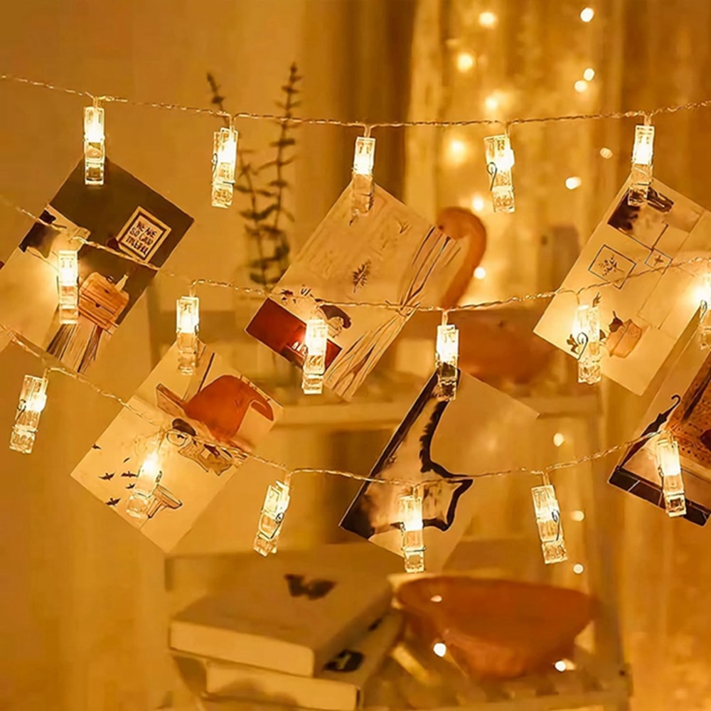 Photo Clip String Lights, LED Fairy Lights for Hanging Pictures & Cards Graduation, Wedding, Party Decor