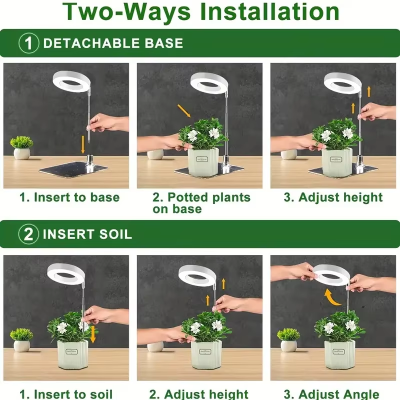 Full Spectrum Indoor LED Grow Light With Level Dimming Telescopic Design For Fleshy Viridiplantae A 5