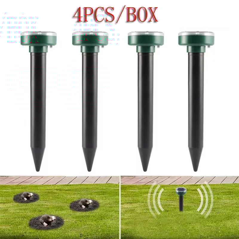 Solar Ultrasonic Mole Repellent Snake Repeller HighPower Sun Charging Zapper For Mice Insects 1