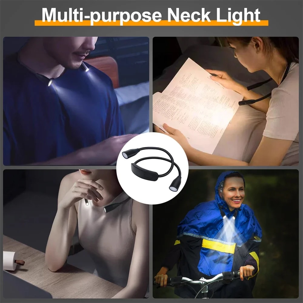 LED Neck Reading Lamp Flexible Book Light For Reading Study Nighttime Use 5