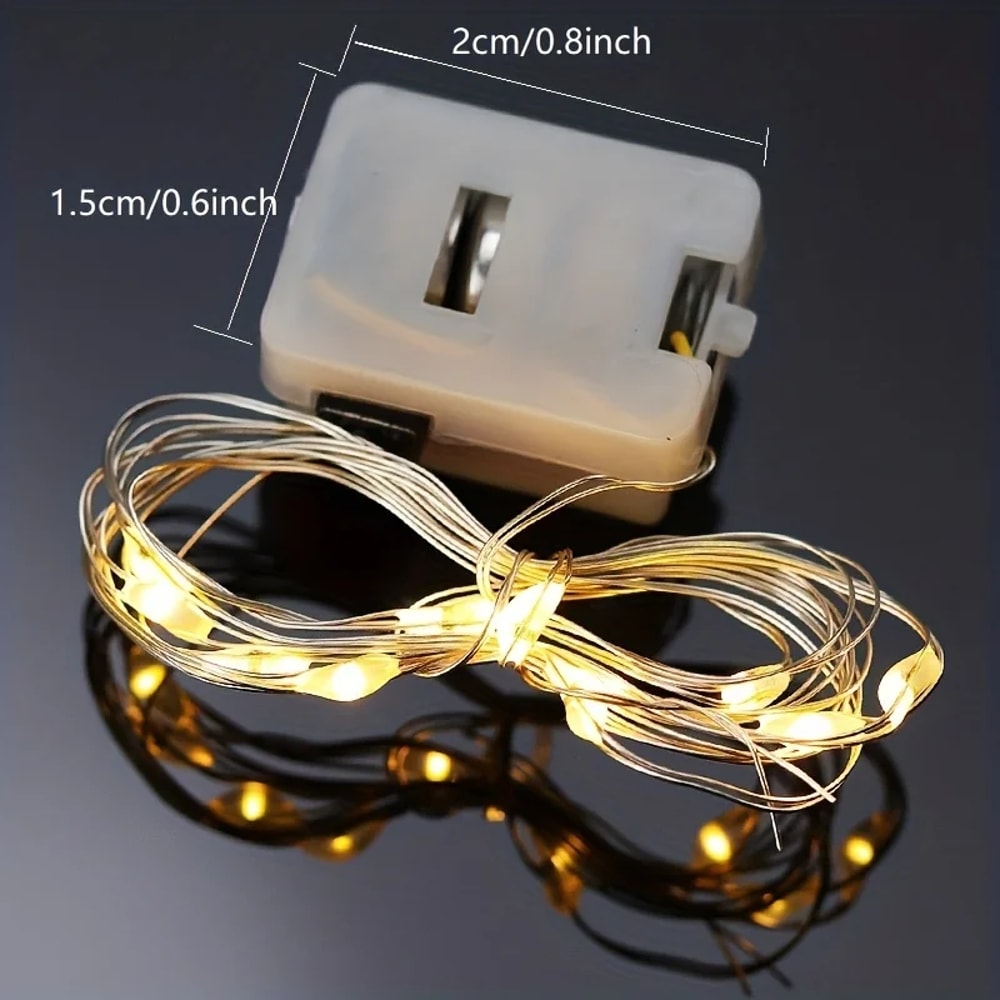 Waterproof Copper Mini Fairy Lights With Speed Modes For Outdoor Christmas Decorations 4